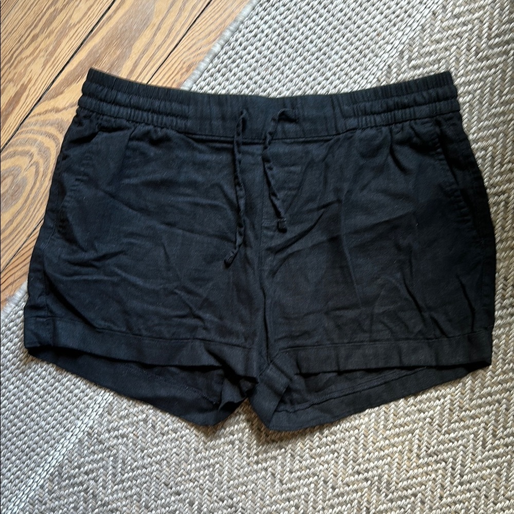 Old Navy Black Linen Shorts